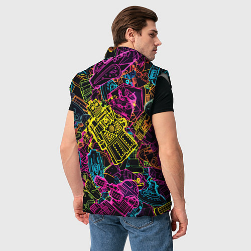 Мужской жилет Cyber space pattern Fashion 3022 / 3D-Светло-серый – фото 4