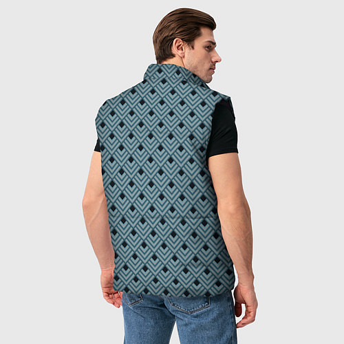 Мужской жилет Абстракция из разноцветных квадратов / 3D-Черный – фото 4