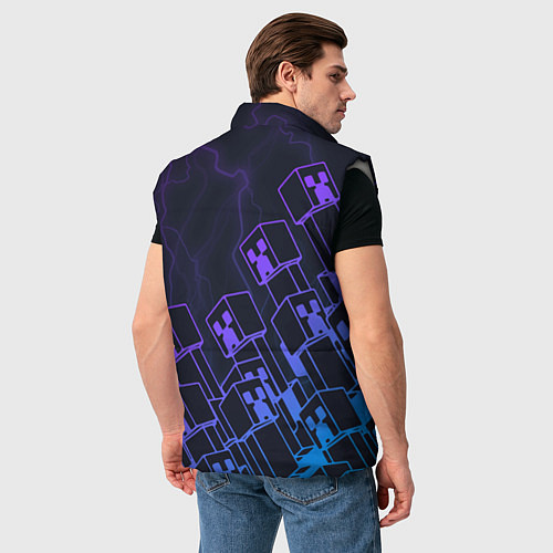 Мужской жилет Minecraft CREEPER NEON / 3D-Светло-серый – фото 4