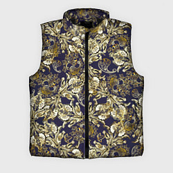 Мужской жилет Узоры и листья, цвет: 3D-черный