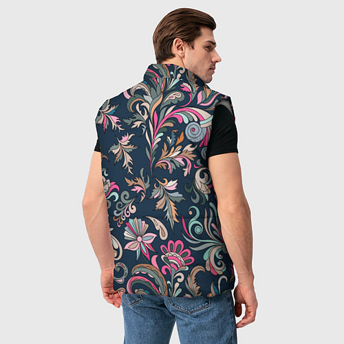 Мужской жилет Холодная хохлома / 3D-Светло-серый – фото 4