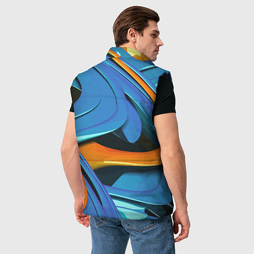 Мужской жилет Abstraction Fashion 2037 / 3D-Черный – фото 4