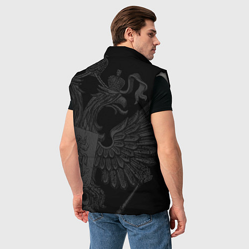 Мужской жилет RUSSIA - BLACK EDITION / 3D-Светло-серый – фото 4