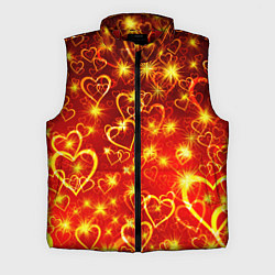 Мужской жилет СВЕТЯЩИЕСЯ СЕРДЕЧКИ, цвет: 3D-красный