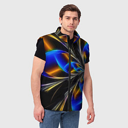 Мужской жилет Neon vanguard pattern Fashion 2023, цвет: 3D-черный — фото 2
