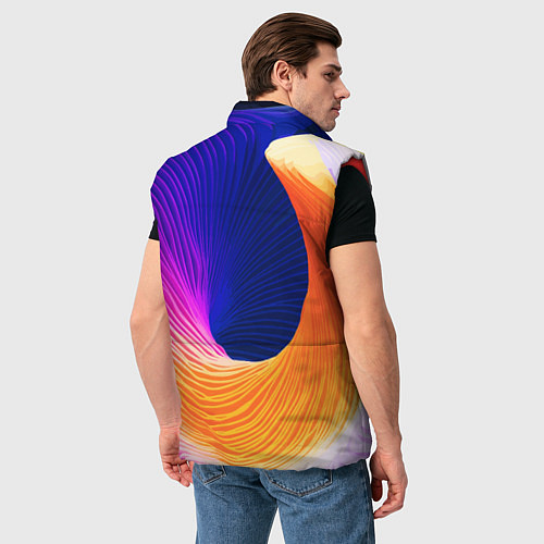 Мужской жилет Цветная волна Summer / 3D-Красный – фото 4