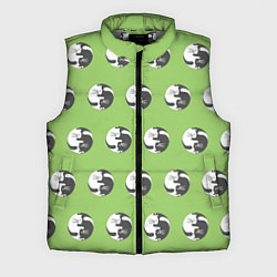 Мужской жилет Орнамент котики инь янь, цвет: 3D-светло-серый