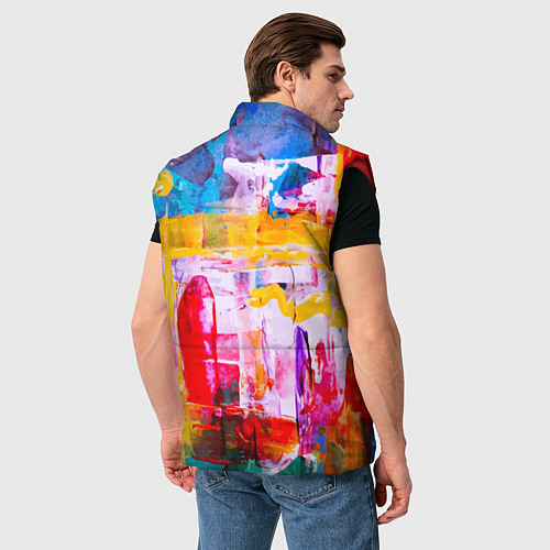 Мужской жилет Импрессионизм Лето Абстракция Impressionism Summer / 3D-Красный – фото 4