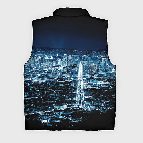 Мужской жилет Ночной город night city / 3D-Светло-серый – фото 2