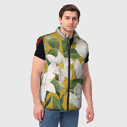 Мужской жилет Цветы Белые Лилии, цвет: 3D-красный — фото 2