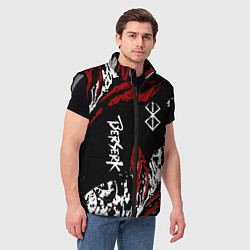 Мужской жилет BERSERK BLACK MASK - БЕРСЕРК ЧЁРНАЯ МАСКА, цвет: 3D-светло-серый — фото 2