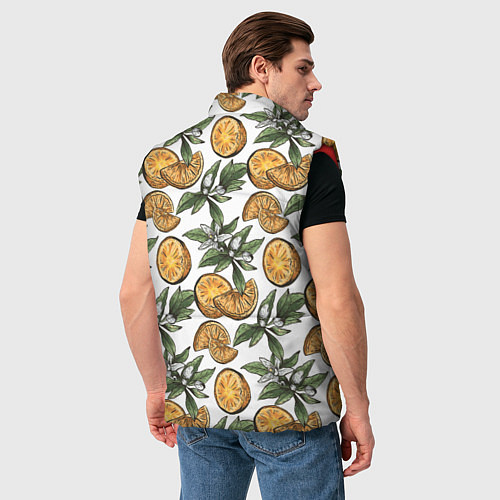 Мужской жилет Узор из тропических апельсинов / 3D-Красный – фото 4