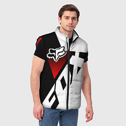 Мужской жилет FOX RACING - ФОКС ЧЕРНЫЙ И БЕЛЫЙ, цвет: 3D-красный — фото 2