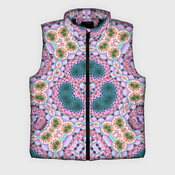 Мужской жилет ЦВЕТНОЙ УЗОР КАЛЕЙДОСКОПА, цвет: 3D-черный