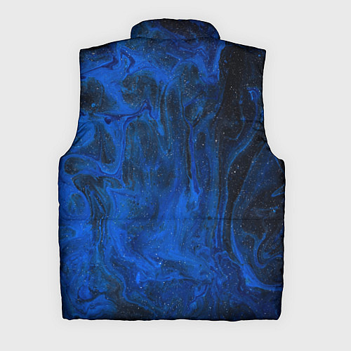 Мужской жилет Синий абстрактный дым / 3D-Светло-серый – фото 2