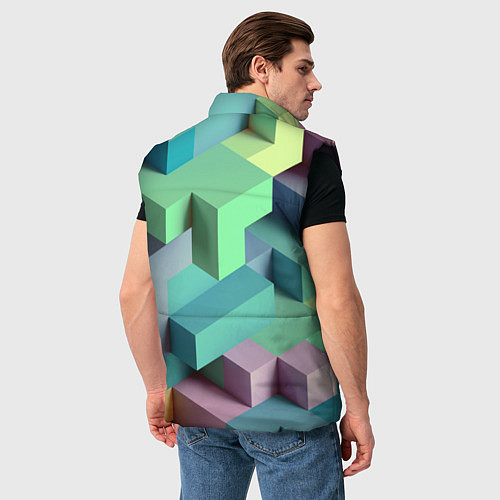 Мужской жилет GEOMETRIC SHAPES / 3D-Черный – фото 4
