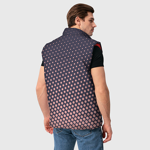 Мужской жилет Паттерн в горошек / 3D-Красный – фото 4