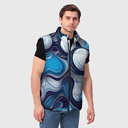 Мужской жилет Авангардный объёмный паттерн Avant-garde volumetri, цвет: 3D-черный — фото 2