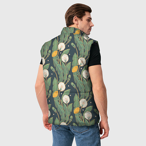 Мужской жилет Цветение одуванчиков / 3D-Черный – фото 4