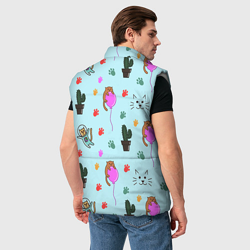 Мужской жилет ИГРИВЫЕ КОТЯТА / 3D-Светло-серый – фото 4