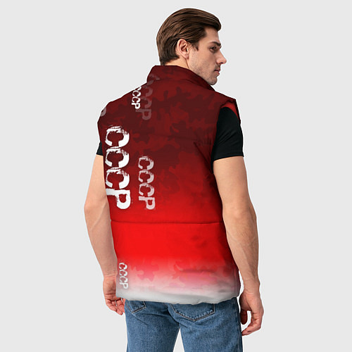 Мужской жилет Принт с надписью СССР / 3D-Красный – фото 4