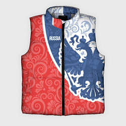 Мужской жилет ГЕРБ РОССИИ С УЗОРАМИ, цвет: 3D-светло-серый