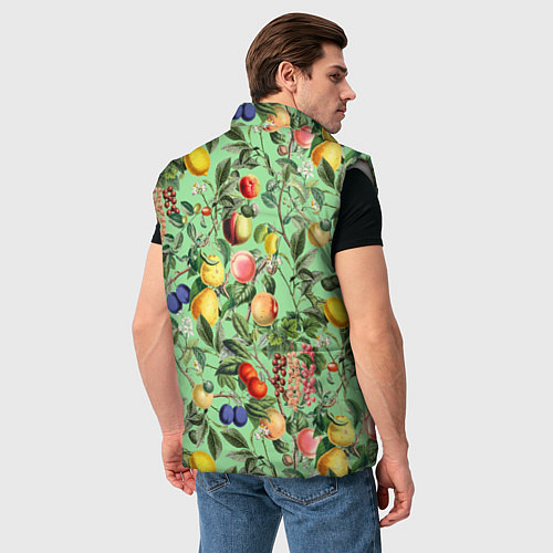 Мужской жилет Летнее Ассорти Фруктов / 3D-Светло-серый – фото 4