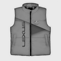 Мужской жилет Lexus - серая абстракция, цвет: 3D-черный
