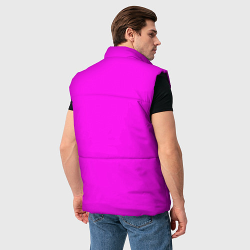Мужской жилет Однотонный розовый неоновый Пион / 3D-Черный – фото 4