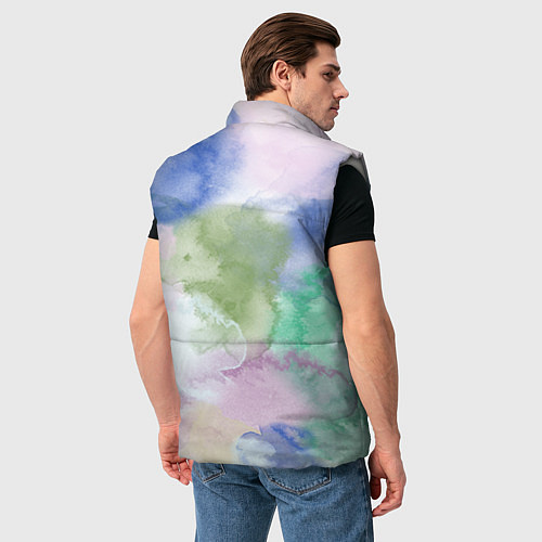 Мужской жилет Акварельная текстура / 3D-Светло-серый – фото 4