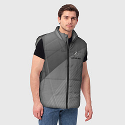 Мужской жилет Lexus - абстракция - sport, цвет: 3D-светло-серый — фото 2