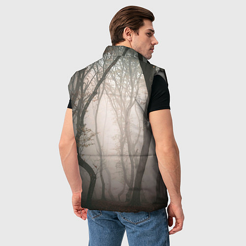Мужской жилет Лес Туман / 3D-Светло-серый – фото 4