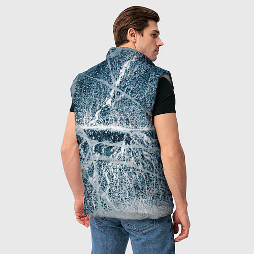 Мужской жилет Потрескавшийся лед / 3D-Светло-серый – фото 4