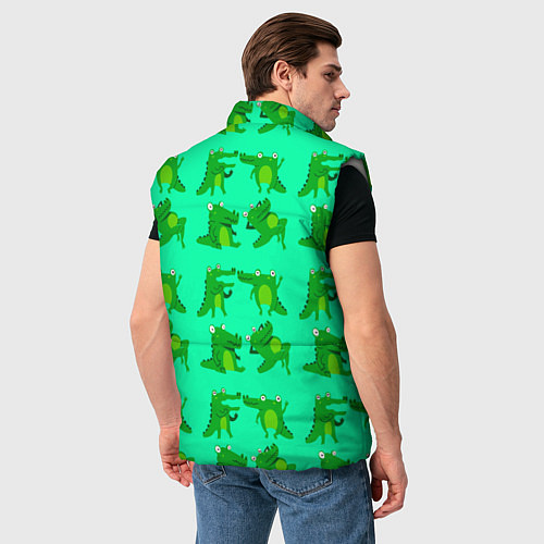 Мужской жилет FUNNY CROCODILES / 3D-Светло-серый – фото 4
