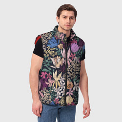 Мужской жилет Цветы Летние В Цветущем Саду, цвет: 3D-красный — фото 2