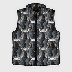 Мужской жилет Стильные черные листья