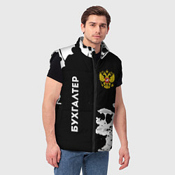 Мужской жилет Бухгалтер из России и Герб Российской Федерации, цвет: 3D-черный — фото 2