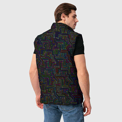 Мужской жилет Схема Circuit / 3D-Черный – фото 4