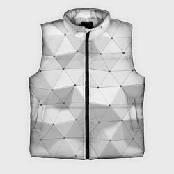 Мужской жилет Полигональный объёмный паттерн, цвет: 3D-светло-серый