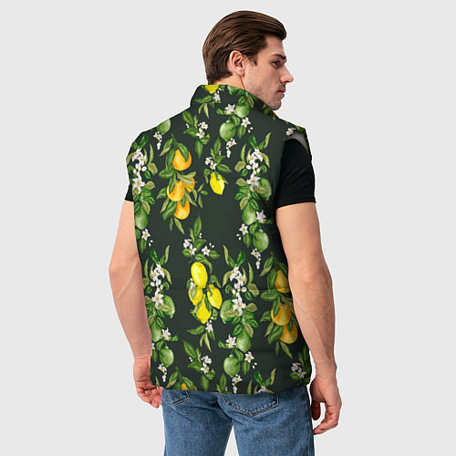 Мужской жилет Апельсины, Лаймы и Лимоны / 3D-Светло-серый – фото 4