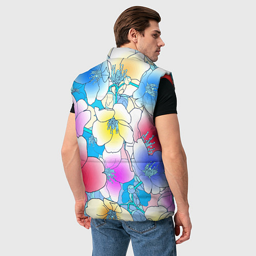 Мужской жилет Летний цветочный паттерн Fashion trend 2025 / 3D-Красный – фото 4