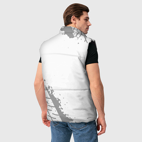 Мужской жилет Renault Speed на светлом фоне со следами шин / 3D-Черный – фото 4