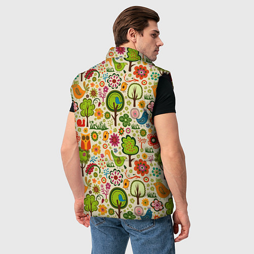Мужской жилет COLORED FOREST ANIMALS / 3D-Черный – фото 4
