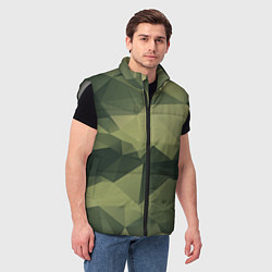 Мужской жилет 3д полигоны - камуфляж, цвет: 3D-светло-серый — фото 2