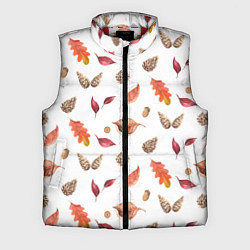 Мужской жилет Узор Листья, Шишки, Жёлуди