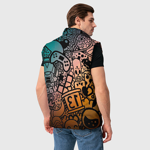 Мужской жилет Life is gaming / 3D-Черный – фото 4