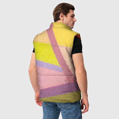 Мужской жилет Цветной пазл / 3D-Красный – фото 4