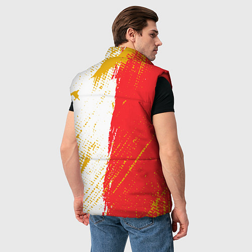 Мужской жилет Fc monaco фк монако краска / 3D-Красный – фото 4