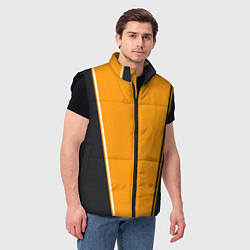 Мужской жилет Mens Style Чёрное с оранжевым - вариант без надпис, цвет: 3D-черный — фото 2