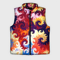 Мужской жилет Красочный фрактальный паттерн Fashion trend, цвет: 3D-красный